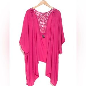 Vince Camuto Embroidered Lace Cover-Up Tunic